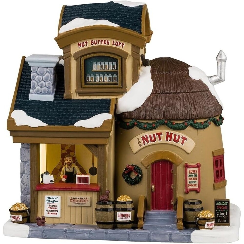 Lemax The Nut Hut #45254 - Porcelain Rustic Decorative Building Lighted House